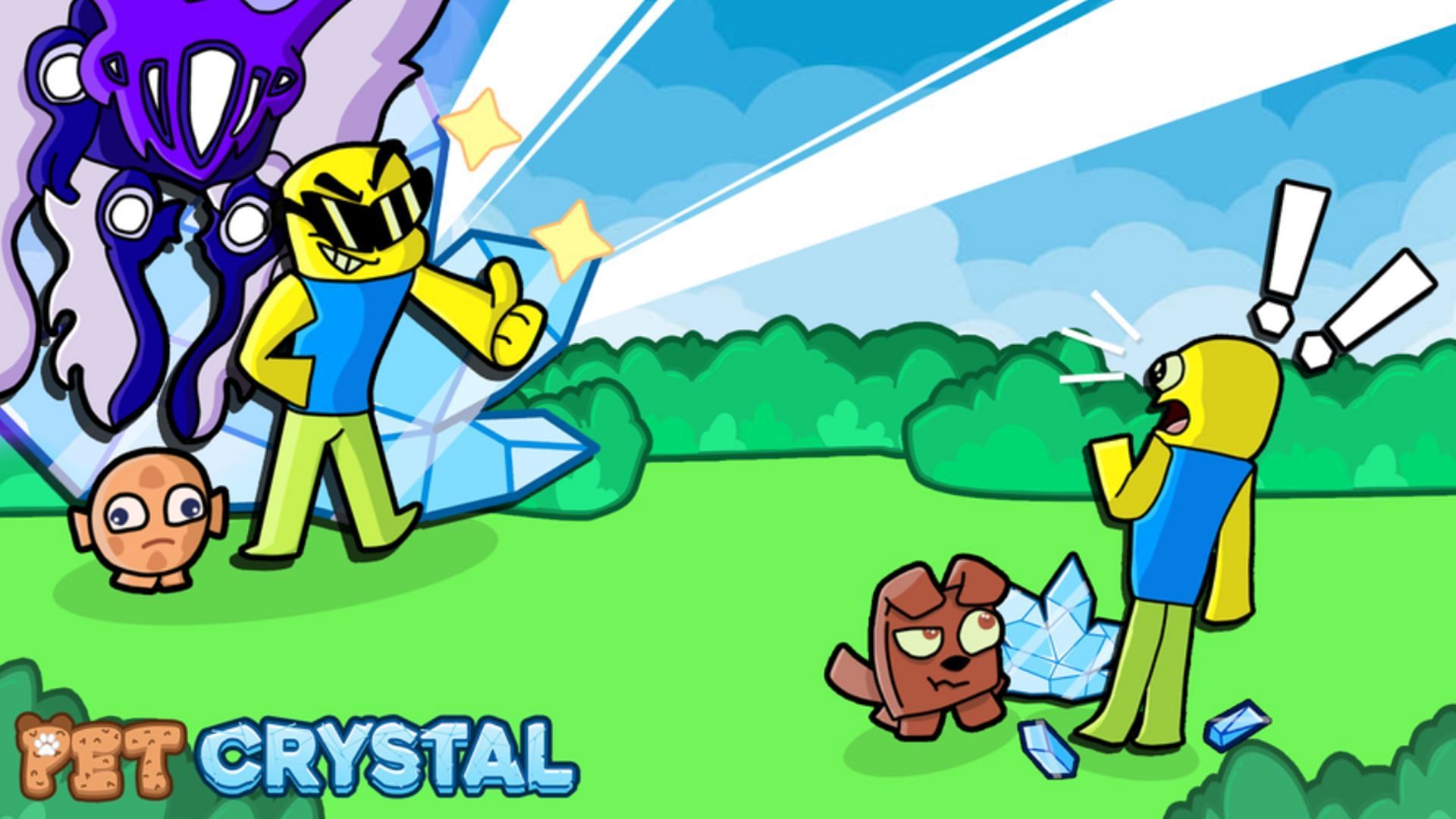Collect crystals to buy and hatch Pet Eggs (Image via Roblox)